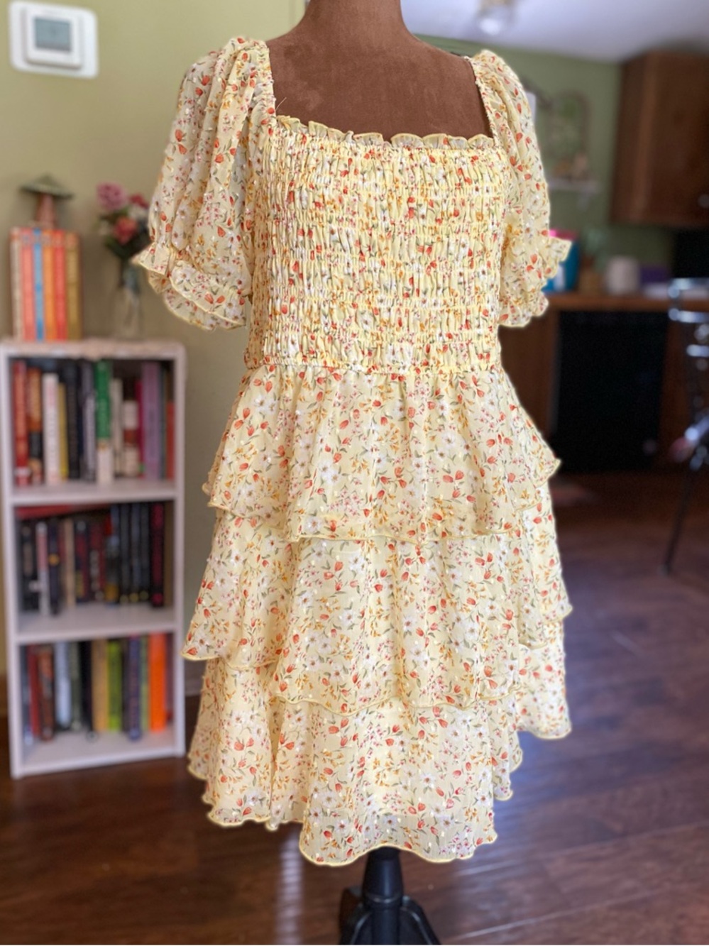 Thirty thirty yellow ruffle sun dress